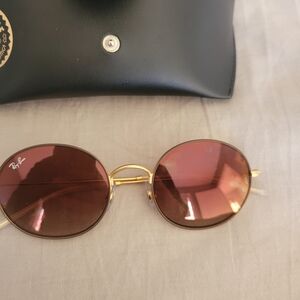 Ray-Ban Gold Frame with Brown Lenses Sunglasses